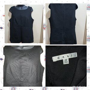 CAbi Sleeveless Black Top Size 12 Style #224